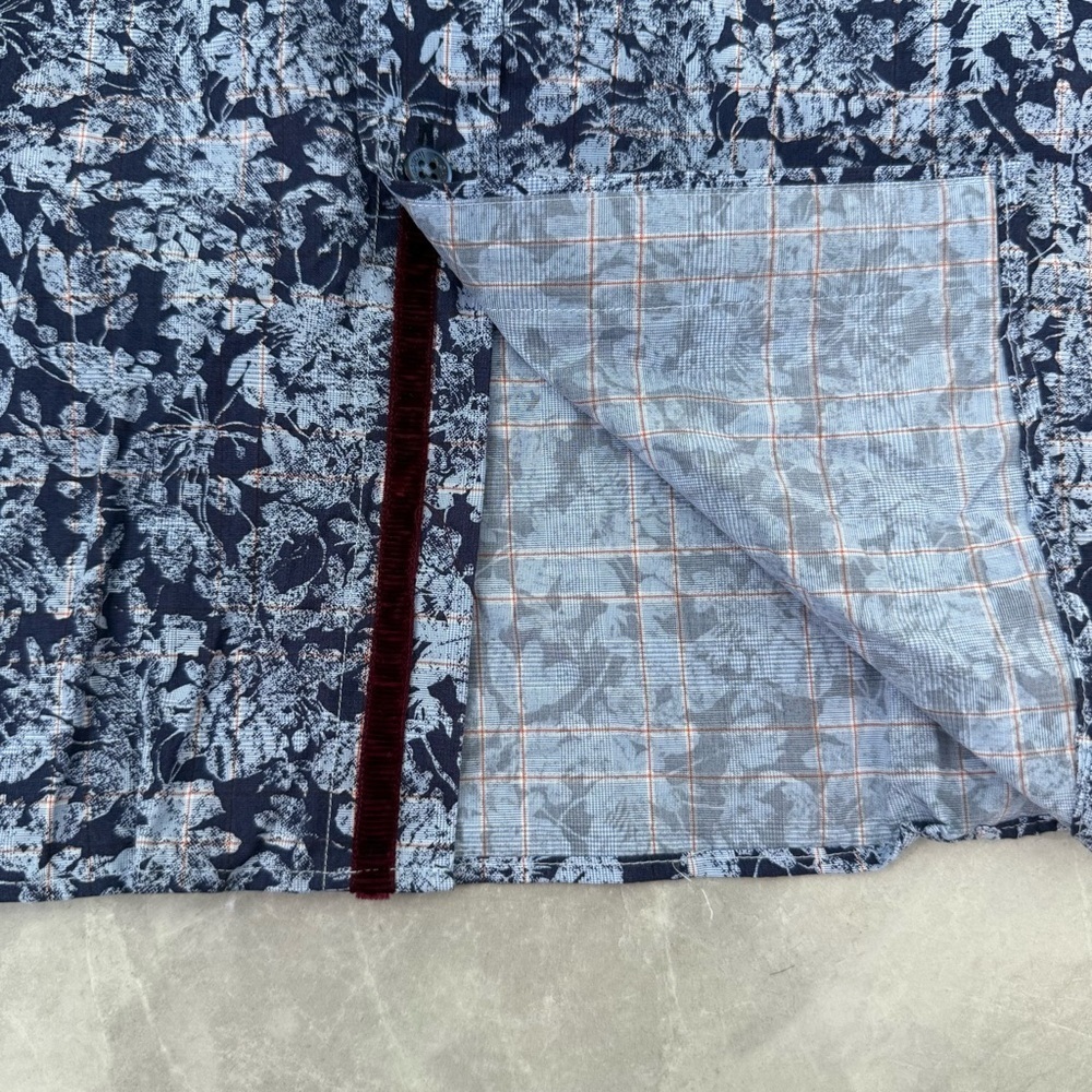 Men’s Bugatchi Floral Patterned Long Sleeve Button Down Dress Shirt Shaped Fit - Picture 4 of 16